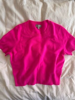 J.Crew fuchsia cashmere tee
